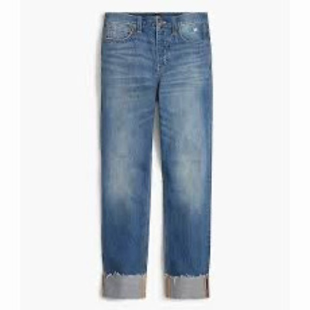 J. Crew high rise straight leg jeans
